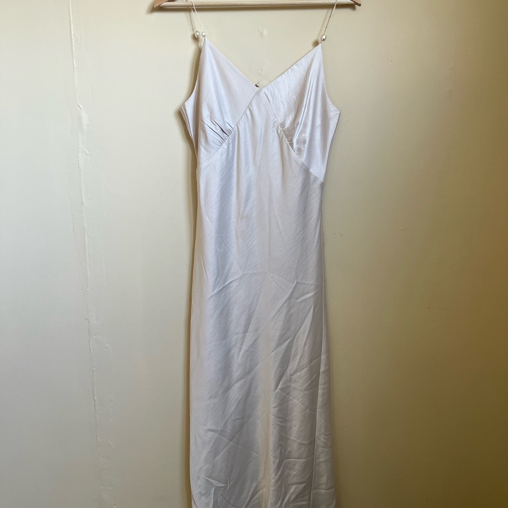 Elegant Pinkish-White Slip Dress